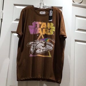 Star Wars Brown Graphic T-Shirt XL  NEW